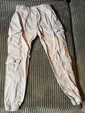 refuge Women's Cargo Jogger Pants - Light Beige